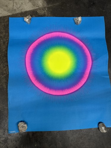 Sun burst black light poster - sun,